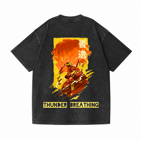 Demon Slayer Zenitsu Vintage Anime T-Shirt