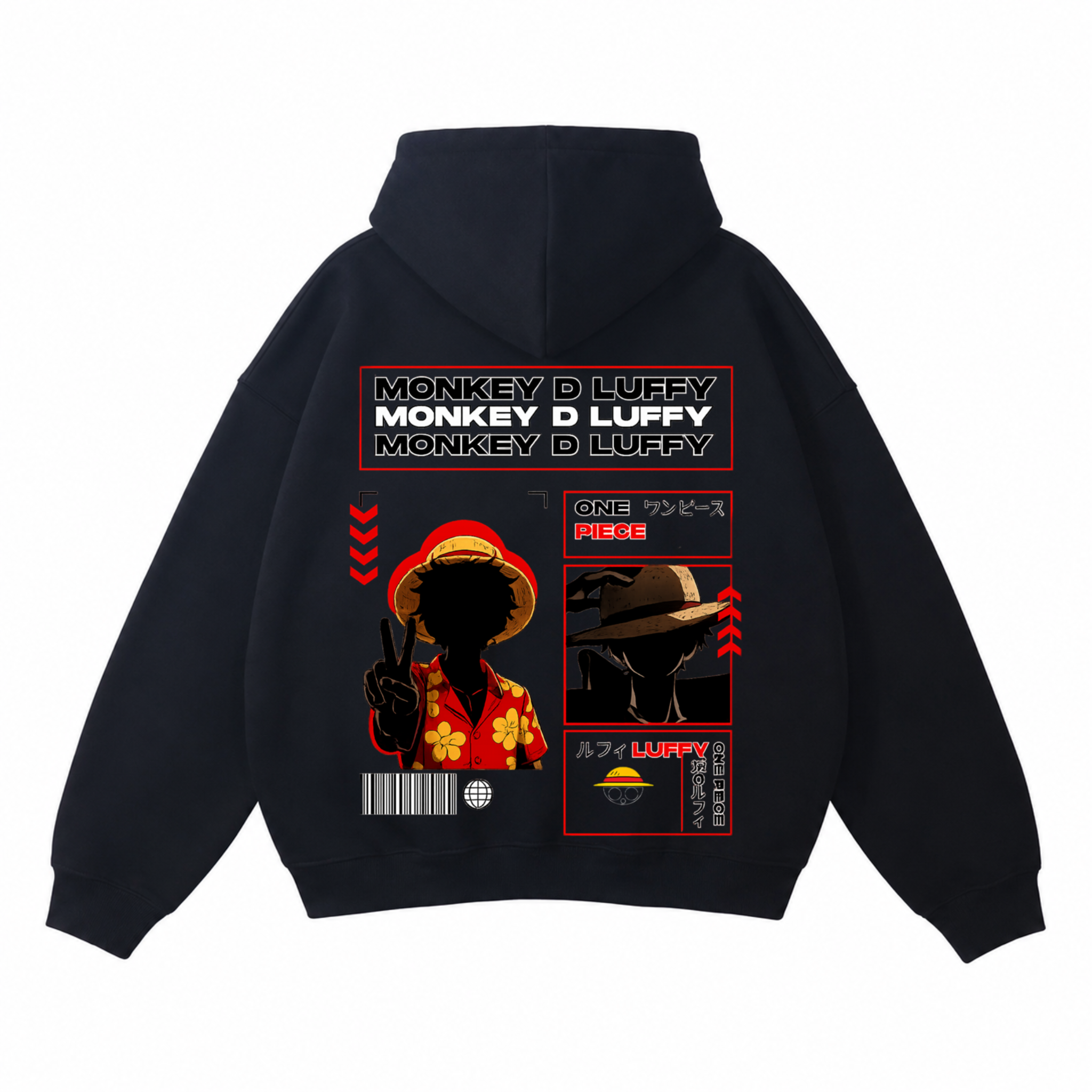 One Piece Luffy Hoodie – Oversized Anime Streetwear