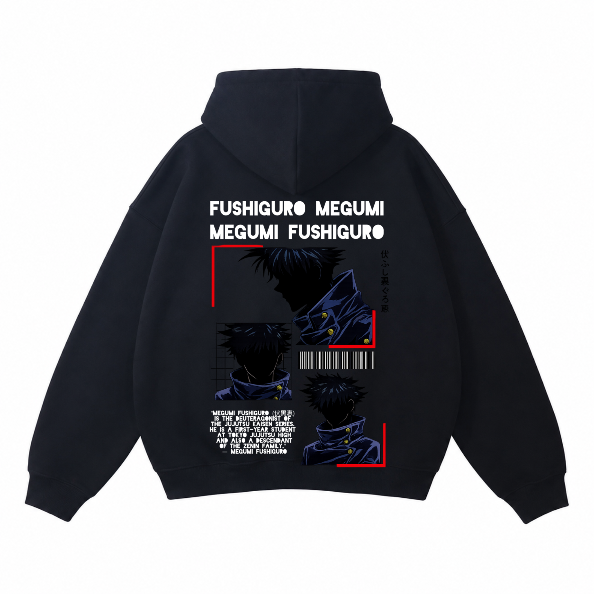 JJK Megumi Fushiguro Hoodie – Oversized Anime Streetwear