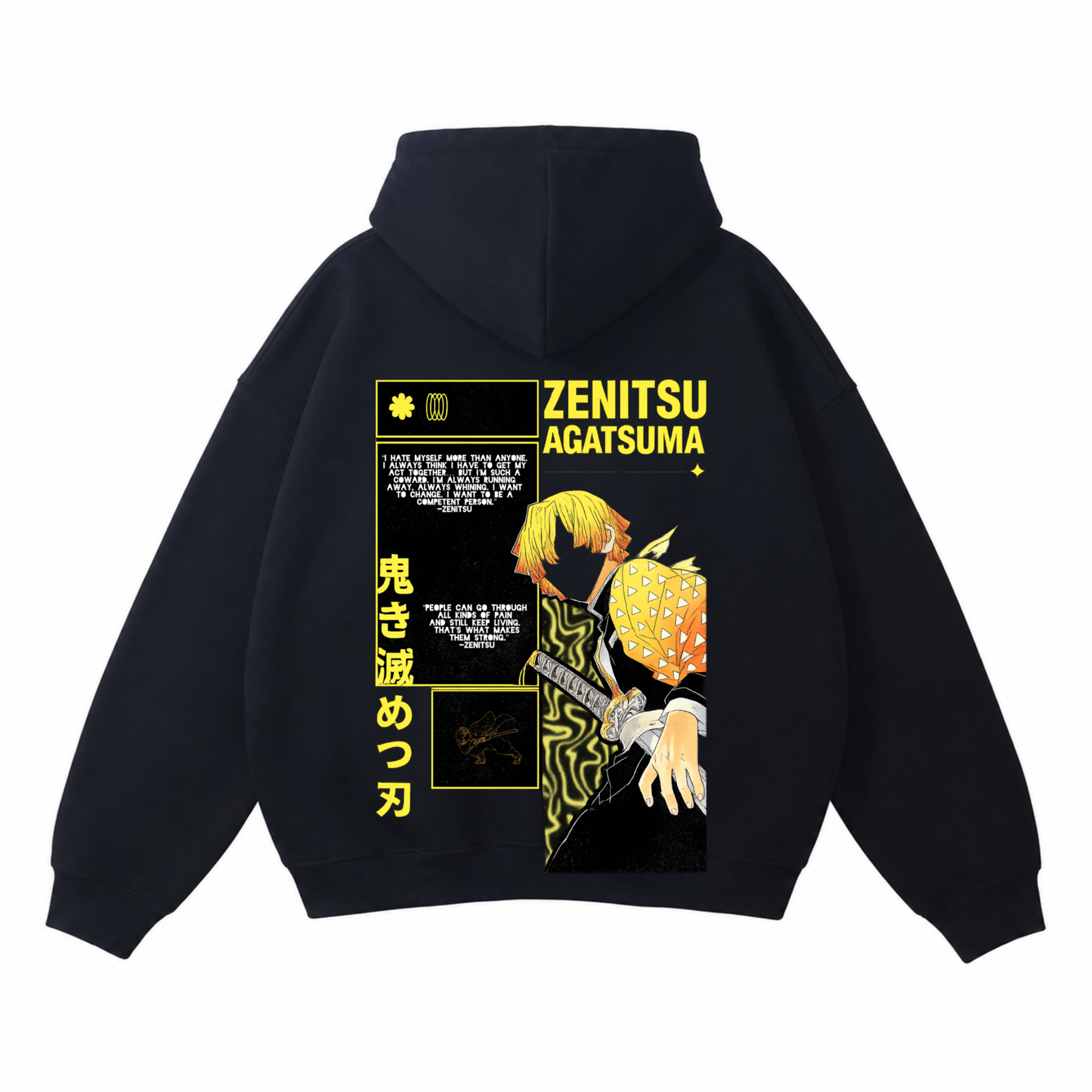 Demon Slayer Zenitsu Hoodie – Oversized Anime Streetwear